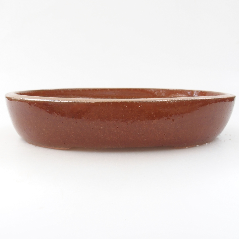 Bonsaischale aus Keramik 22 x 16,5 x 4 cm, braun