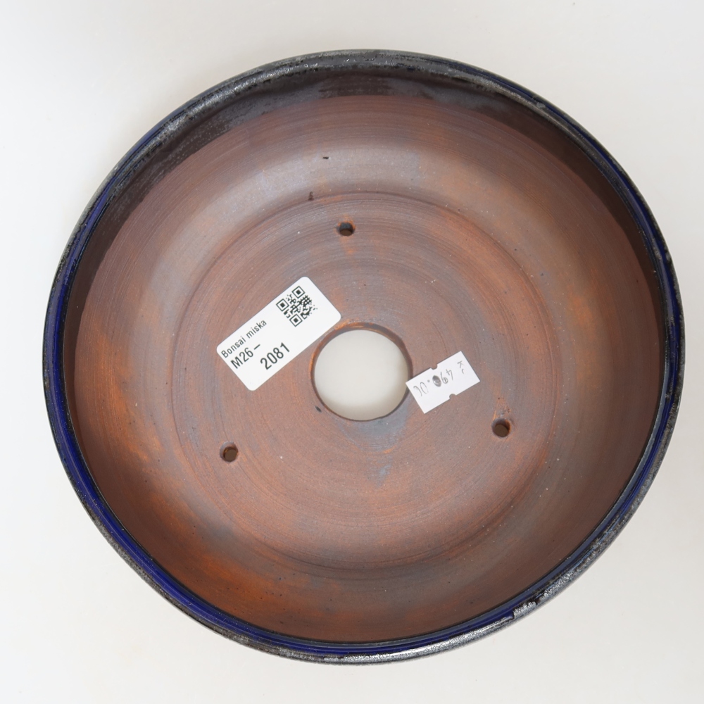 Bonsaischale aus Keramik 18 x 18 x 6,5 cm, Farbe blau