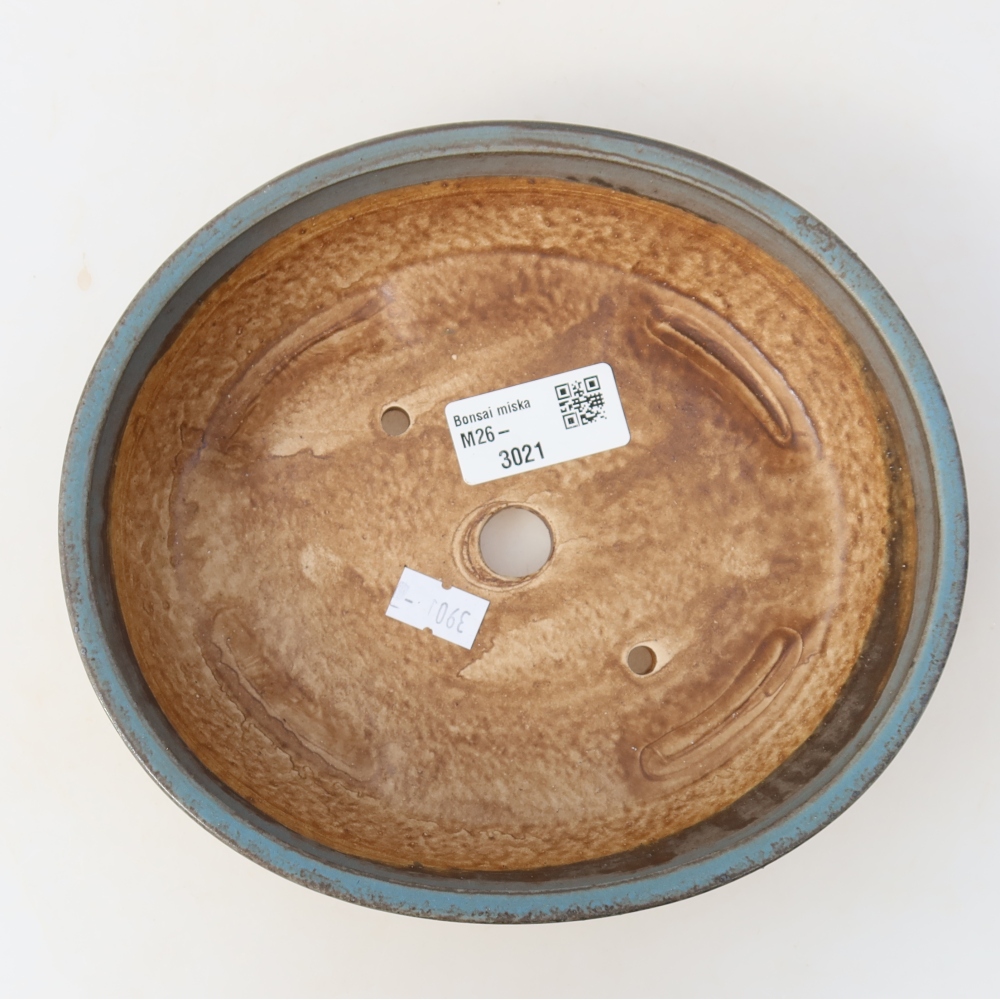 Bonsaischale aus Keramik 18,5 x 16,5 x 4,5 cm, Farbe blau