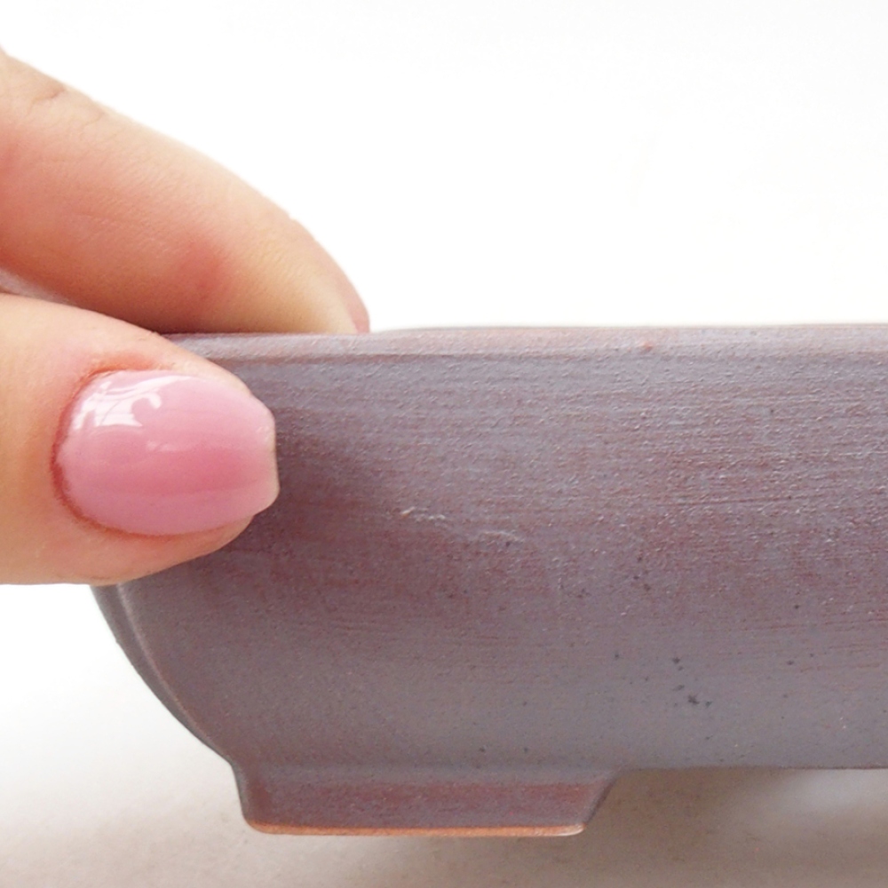 Bonsaischale aus Keramik 14 x 11 x 4 cm, metallfarben