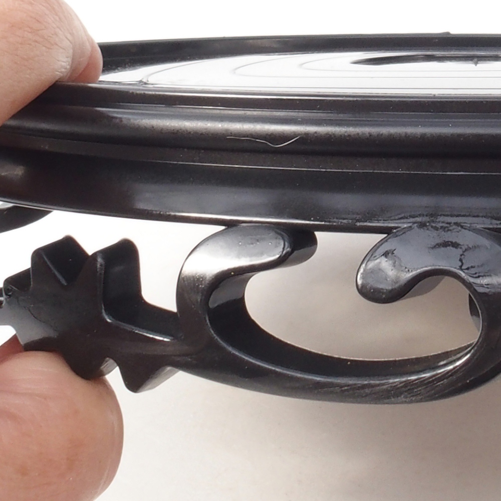 Kunststoff-Bonsai-Tisch rund 21 x 21 x 5 cm, schwarz