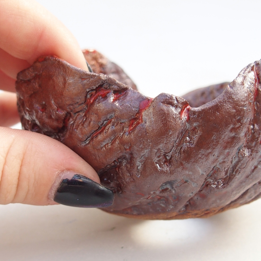 Keramikschale 10 x 9,5 x 6 cm , Farbe braun