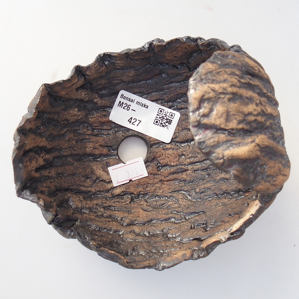 Keramikschale 13 x 12,5 x 12,5 cm , Farbe braun