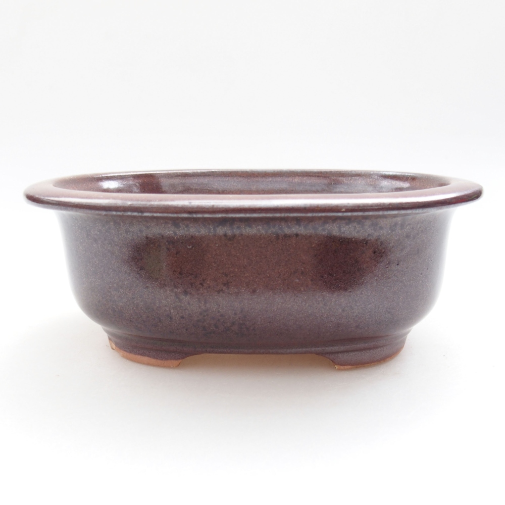 Bonsaischale aus Keramik 15,5 x 12 x 6 cm, braun