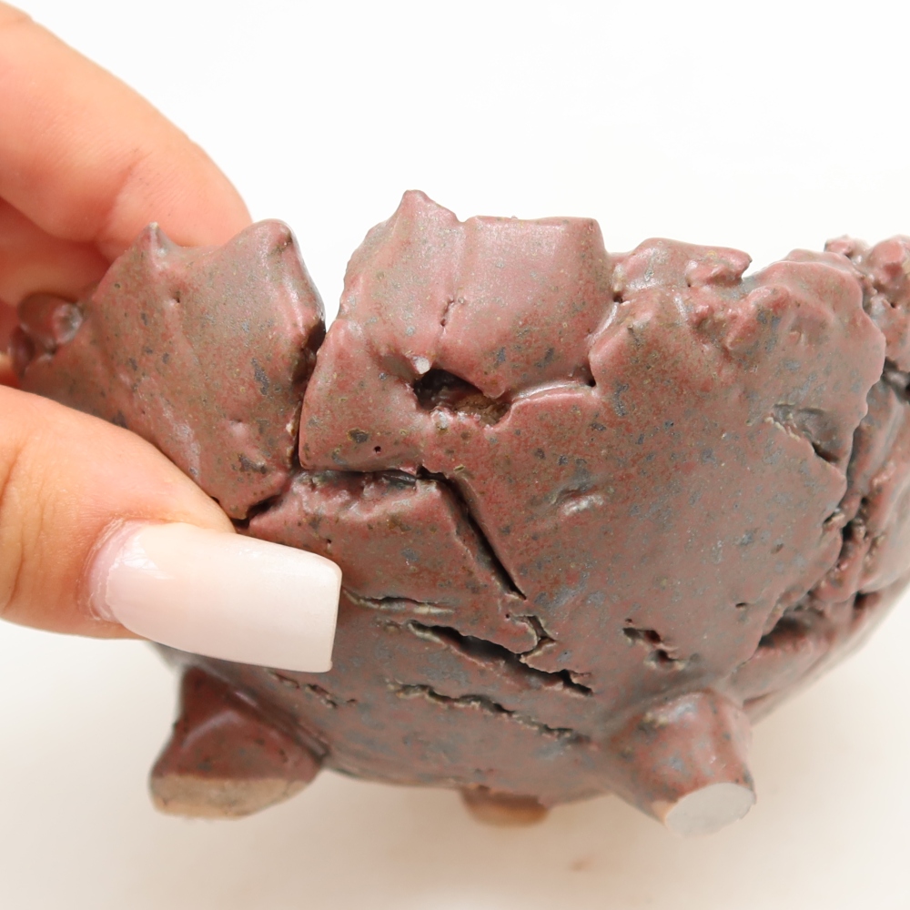 Keramikschale  10,5 x 10,5 x 7 cm, Farbe: Rosa