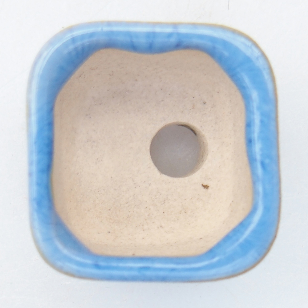 Mini-Bonsaischale 2,5 x 2,5 x 1,5 cm, Farbe blau