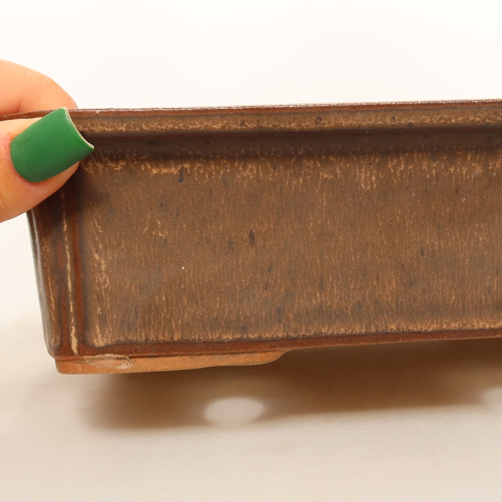 Keramikschale  20 x 15,5 x 6 cm, Farbe: braun