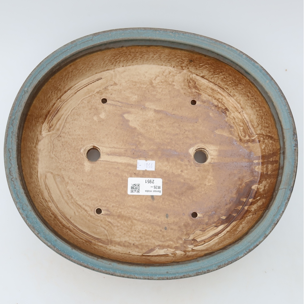Keramik-Bonsai-Schale, 31 x 27 x 7,5 cm, Farbe: Blau