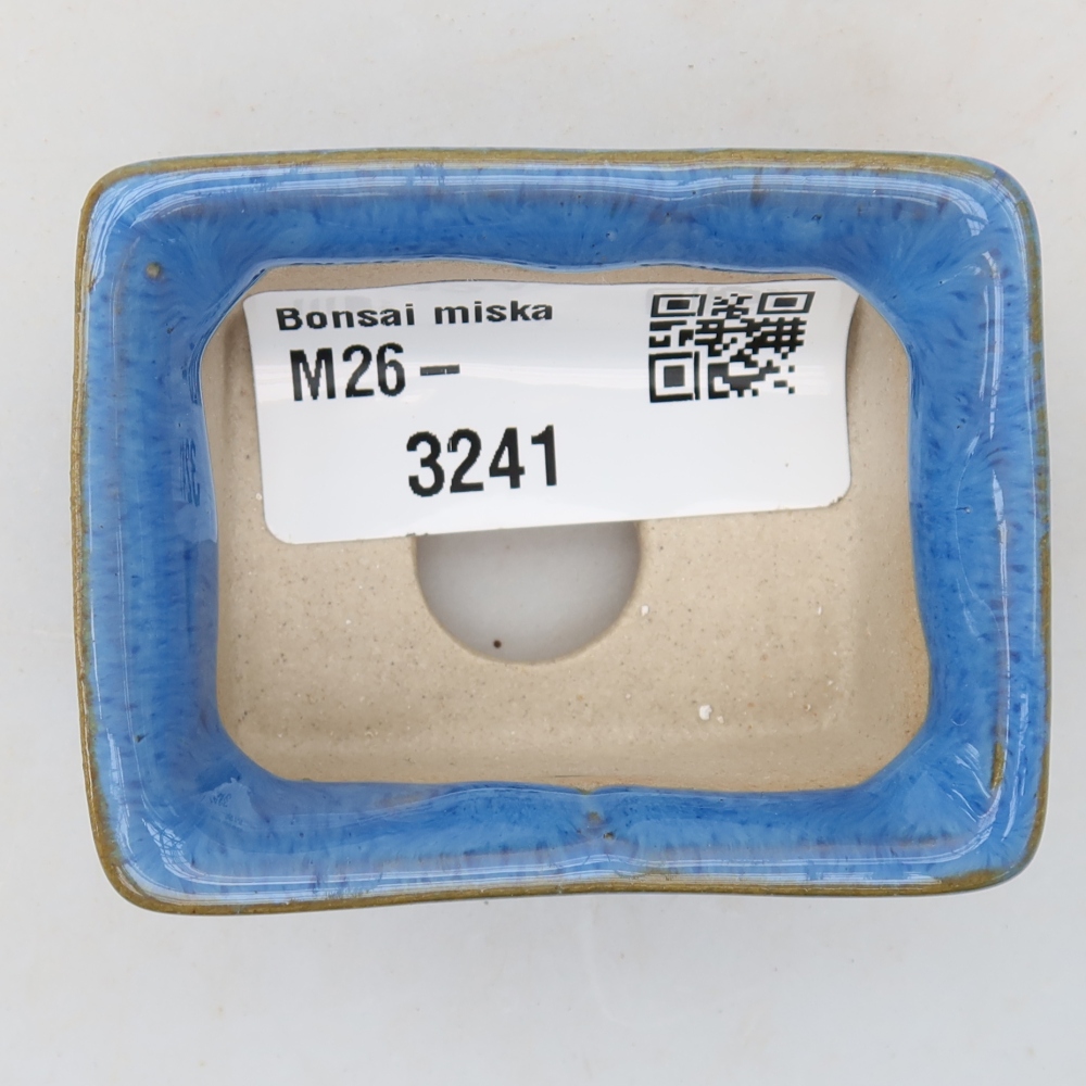 Bonsaischale aus Keramik 6 x 4,5 x 2,5 cm, Farbe blau