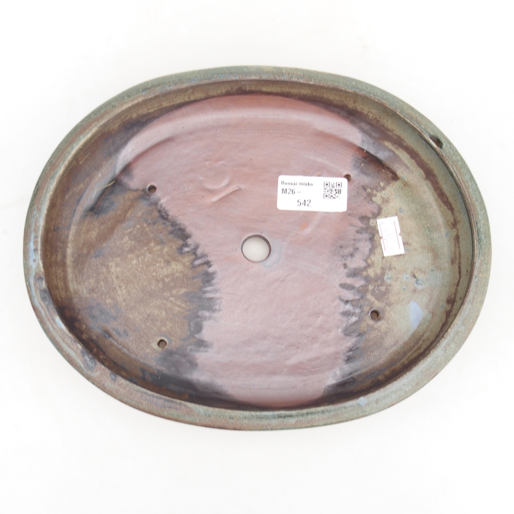 Bonsaischale aus Keramik 24,5 x 20 x 4 cm, grün