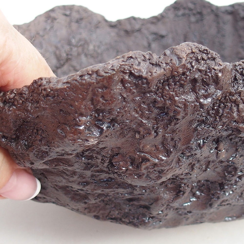 Keramikschale 23 x 20 x 18 cm , Farbe braun