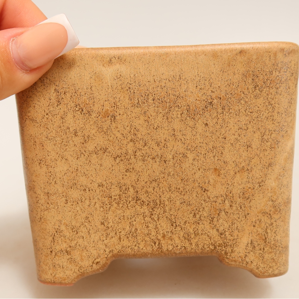 Keramik-Bonsai-Schale 10 x 10 x 8,5 cm, Farbe: Beige