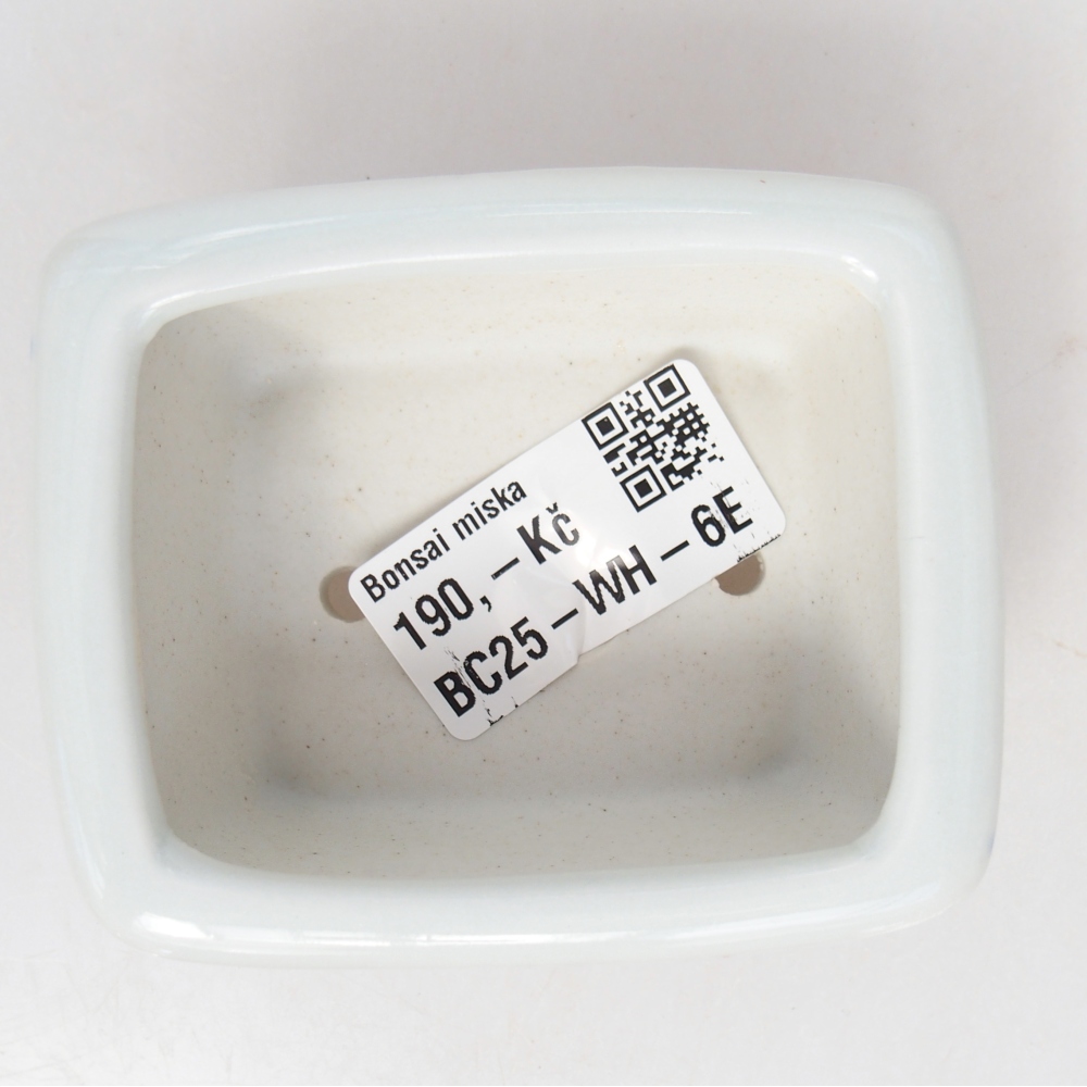 Mini-Bonsaischale 8 x 6,5 x 3,5 cm, weiß