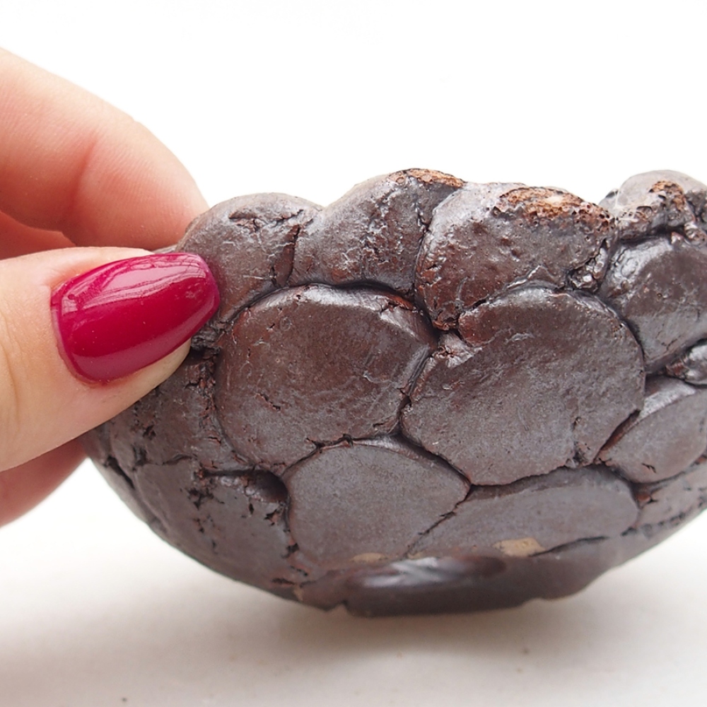 Keramikschale 9 x 9 x 4 cm , Farbe braun