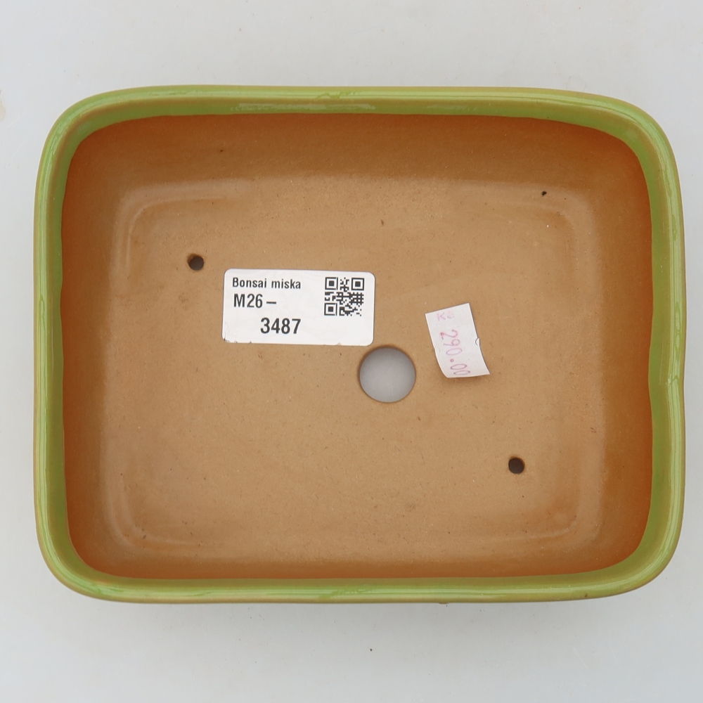 Bonsaischale aus Keramik 15 x 12,5 x 4,5 cm, grün