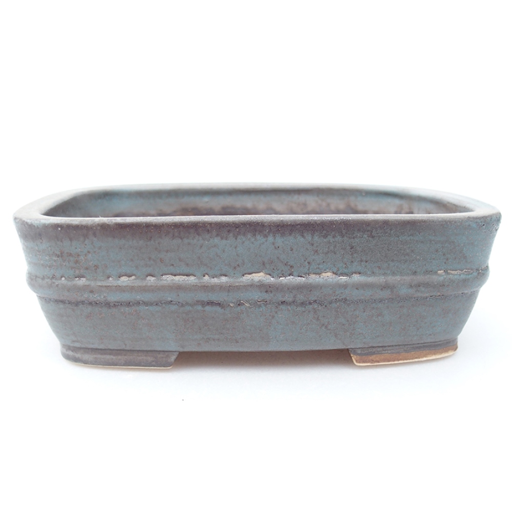 Bonsaischale aus Keramik 14,5 x 11,5 x 4 cm, Farbe blau
