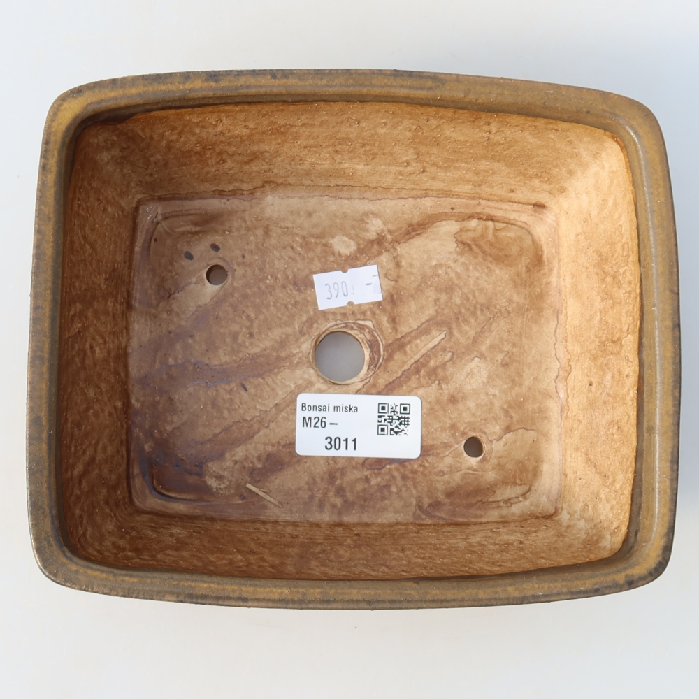Keramik-Bonsai-Schale, 18,5 × 15,5 × 6 cm, Farbe: Braun