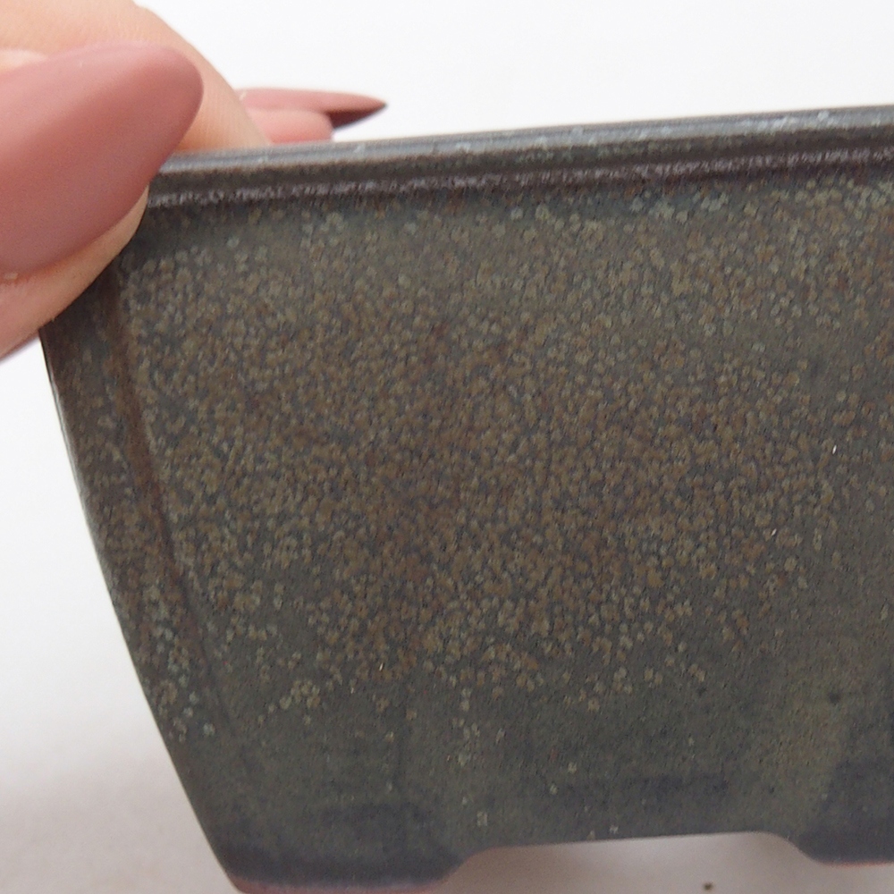 Bonsaischale aus Keramik 8,5 x 8,5 x 5 cm, grau