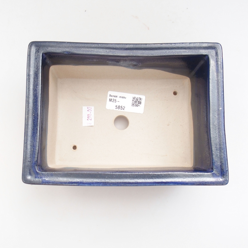 Bonsaischale aus Keramik 18,5 x 13 x 6,5 cm, Farbe blau