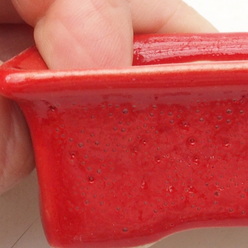 Mini-Bonsaischale 5,5 x 4 x 2,5 cm, Farbe rot