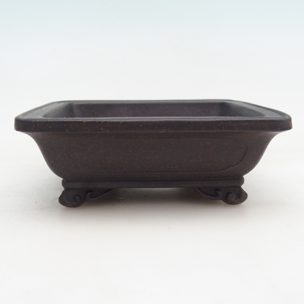 Bonsaischale aus Keramik 12 x 11 x 4,5 cm, Farbe bräunlich ocker