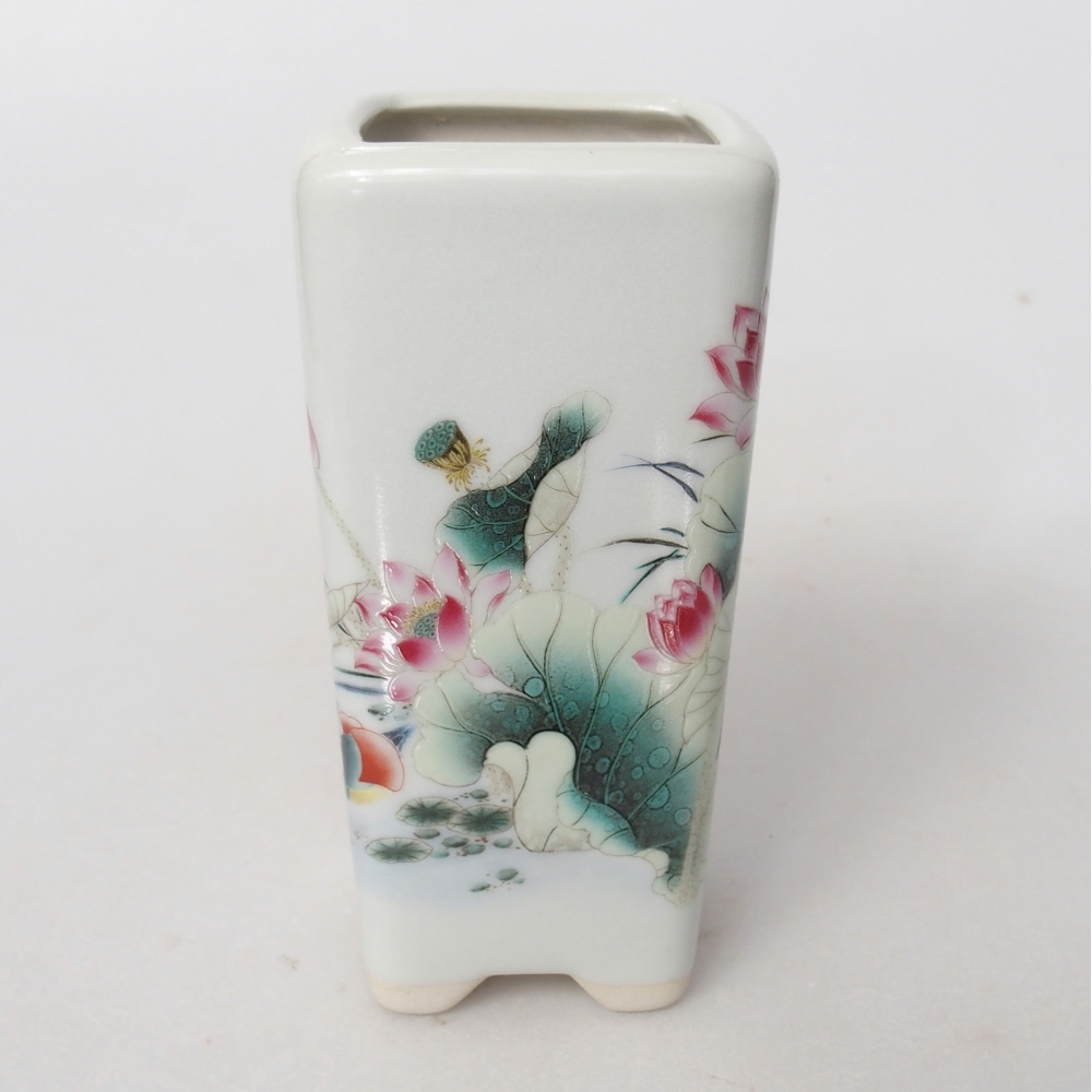 Bonsaischale aus Keramik 5,5 x 5,5 x 12 cm, Farbe weiß