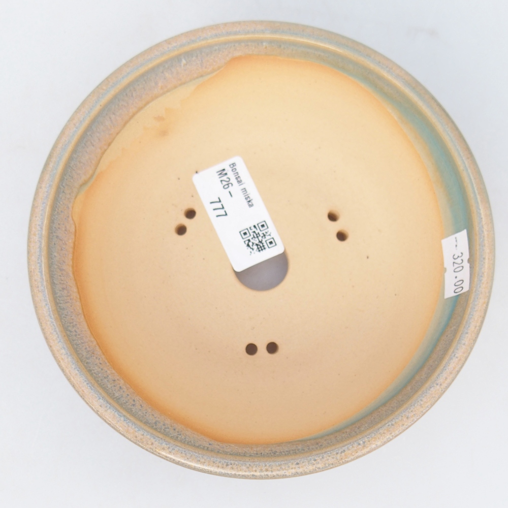 Bonsaischale aus Keramik 14,5 x 14,5 x 5 cm, grün-braun