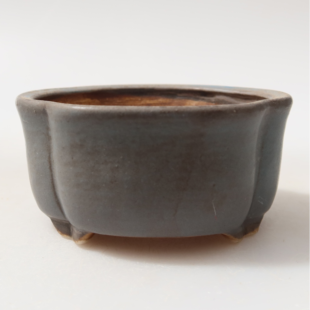 Keramik-Bonsai-Schale 8 x 7,5 x 3,5 cm, Farbe: Blau