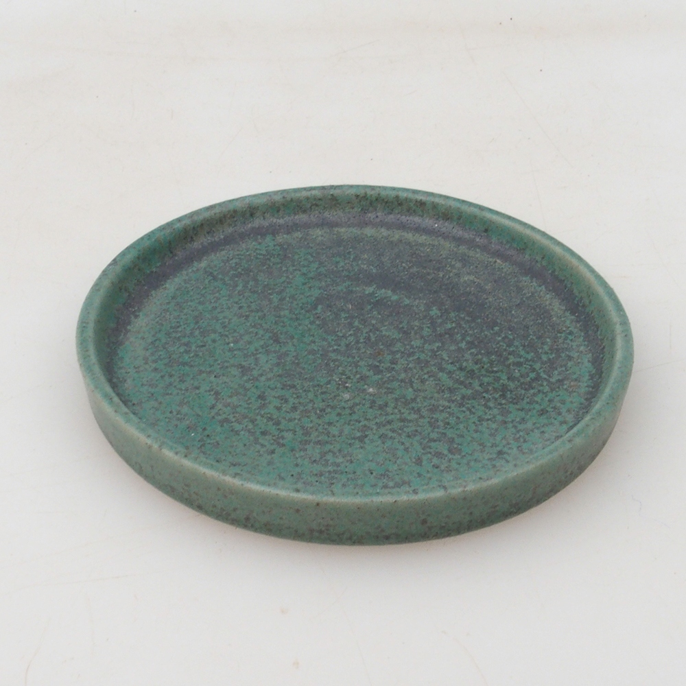 Runde Bonsai-Konsole D6-S - 10 x 10 x 1 cm - grün