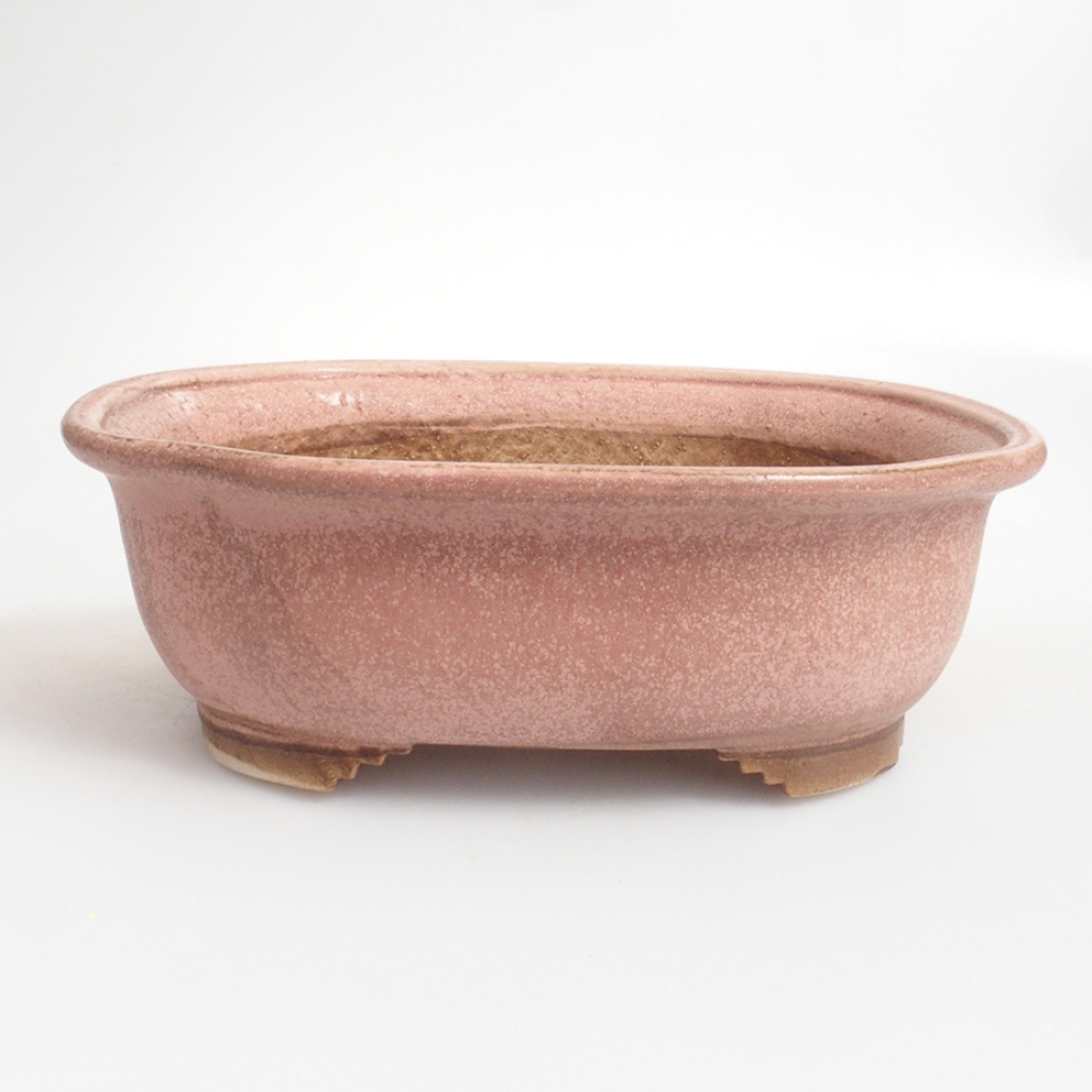 Bonsaischale aus Keramik 10 x 8,5 x 4 cm, braun