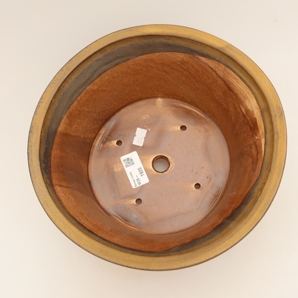 Keramik-Bonsai-Schale 24,5 x 24,5 x 11 cm, Farbe: braun