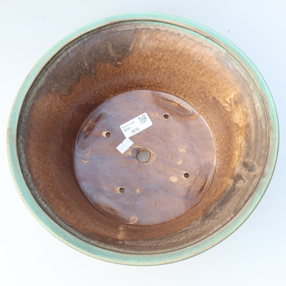 Keramik-Bonsai-Schale 29 x 29 x 12,5 cm, Farbe: grün
