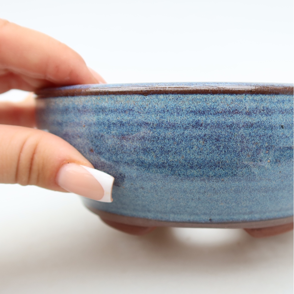 Bonsaischale aus Keramik 15 x 15 x 5,5 cm, Farbe blau