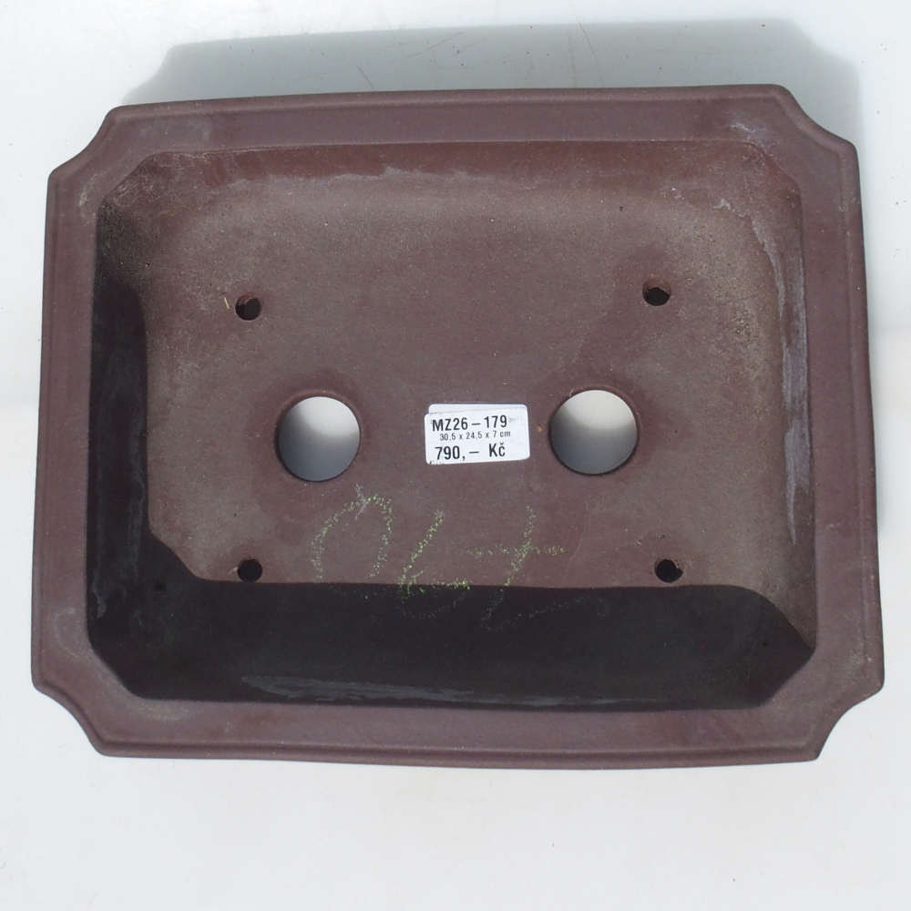 Bonsaischale 30,5 x 24,5 x 7 cm Birke braun