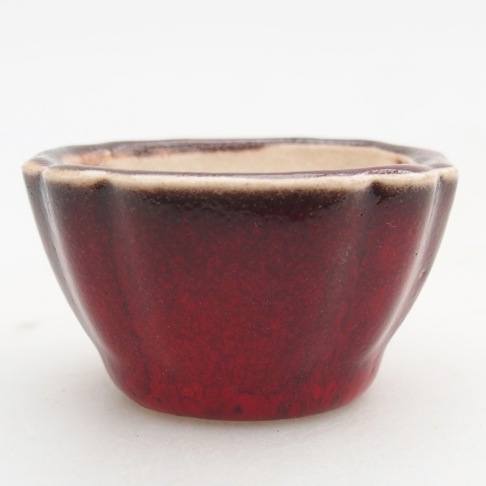 Mini-Bonsaischale 4,5 x 4,5 x 2,5 cm, Farbe rot