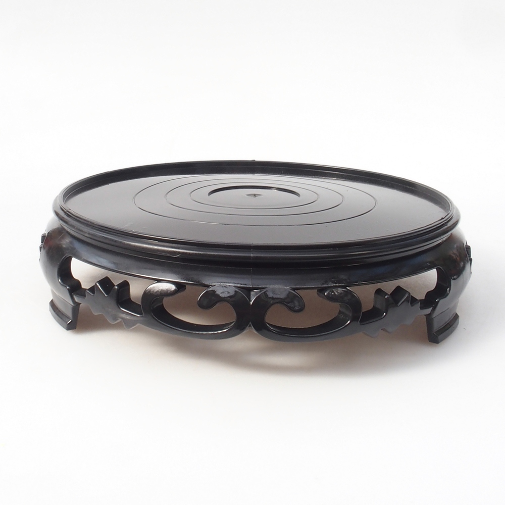 Kunststoff-Bonsai-Tisch rund 21 x 21 x 5 cm, schwarz