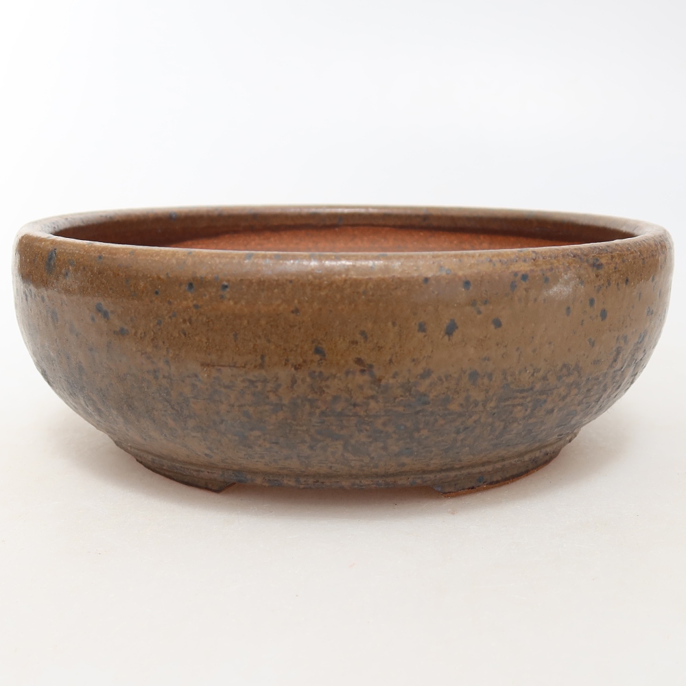 Keramik-Bonsai-Schale, 16 x 16 x 5,5 cm, Farbe: Braun