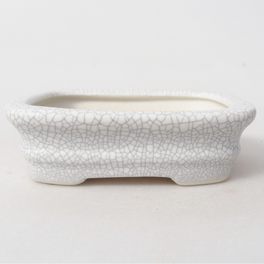 Bonsaischale aus Keramik 11 x 11 x 7 cm, Raku-Farbe