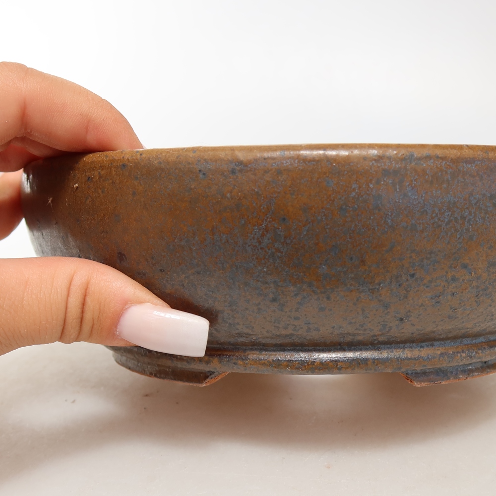 Bonsaischale aus Keramik 18 x 18 x 5,5 cm, braun