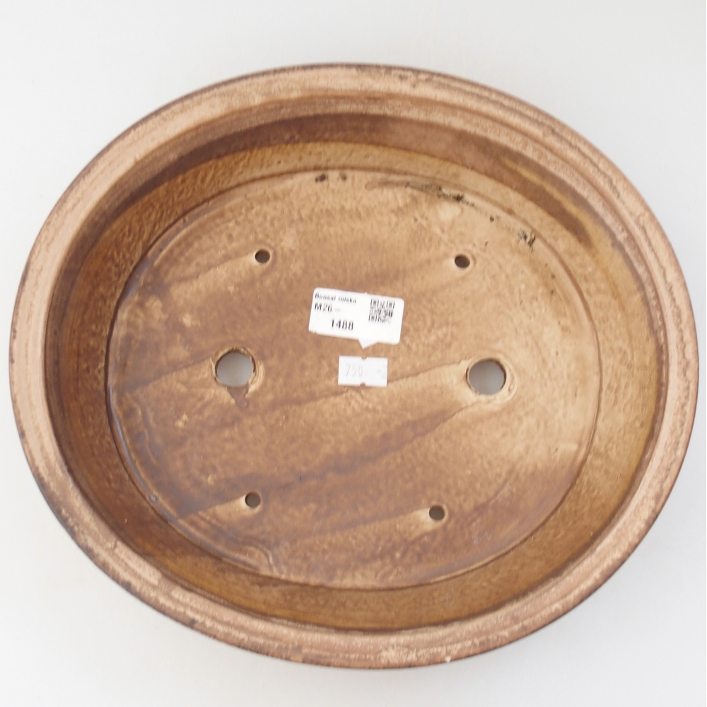 Bonsaischale aus Keramik 27 x 24 x 6 cm, Farbe beige