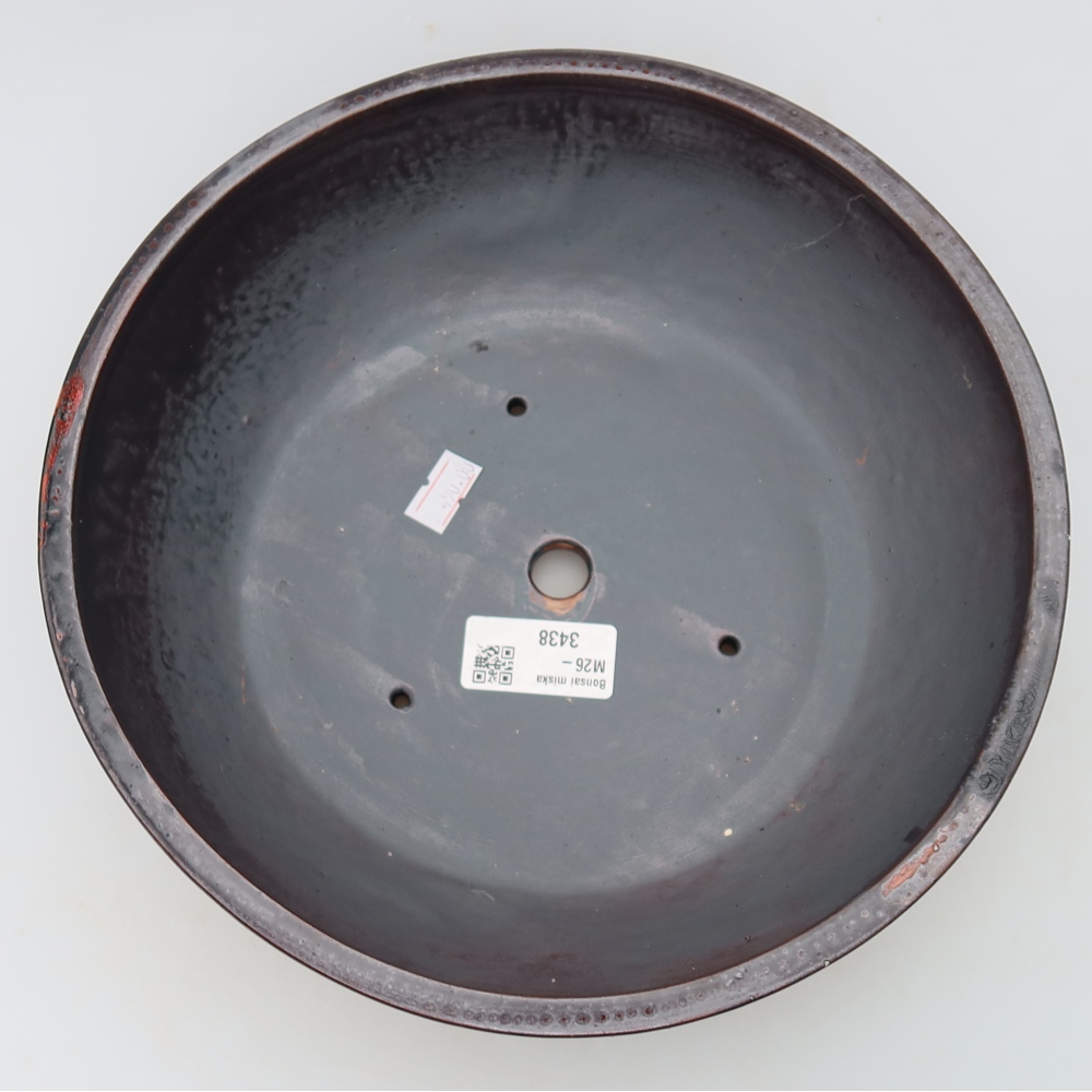 Keramik-Bonsai-Schale 24 x 24 x 8 cm, Farbe: braun
