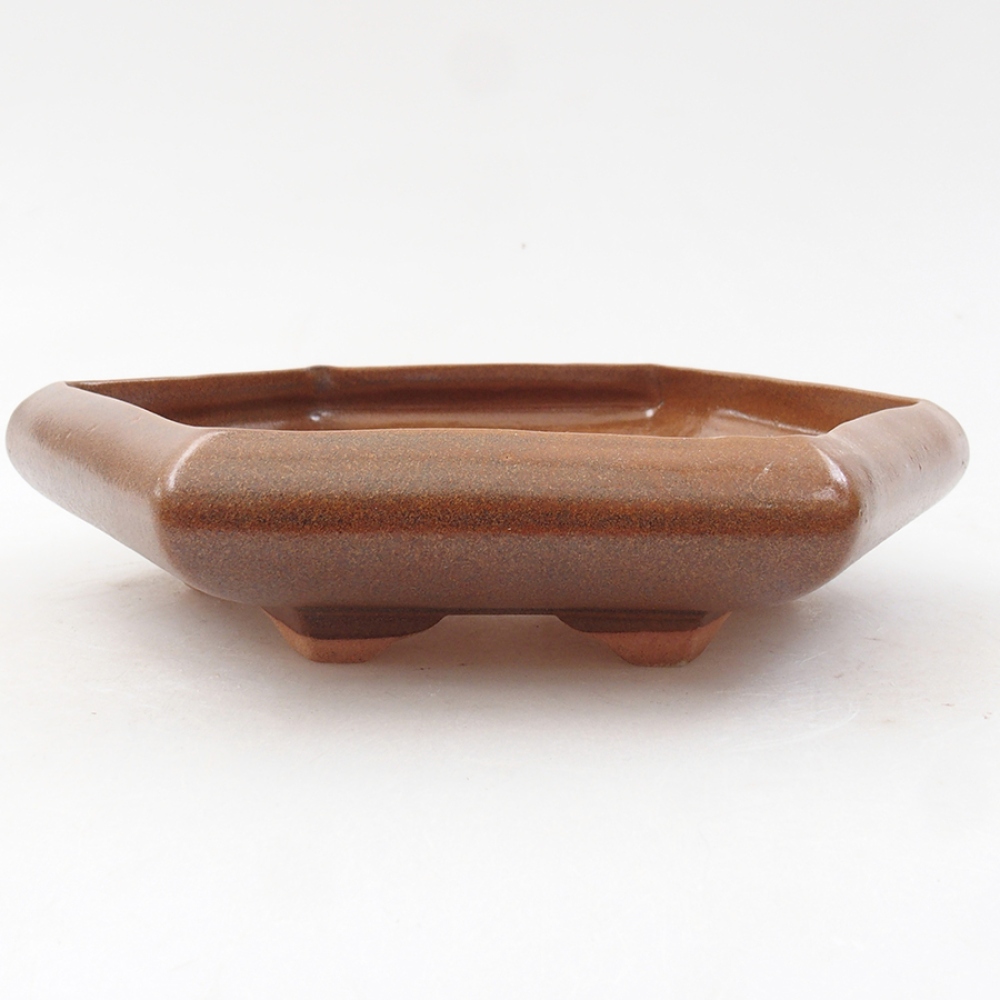 Bonsaischale aus Keramik 17 x 15 x 4 cm, braun