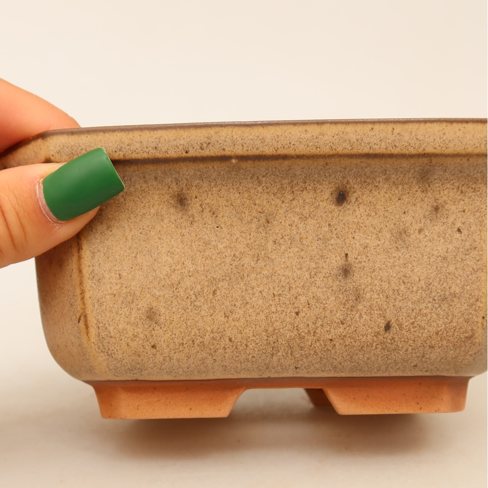 Keramikschale  15 x 12 x 7 cm, Farbe: braun