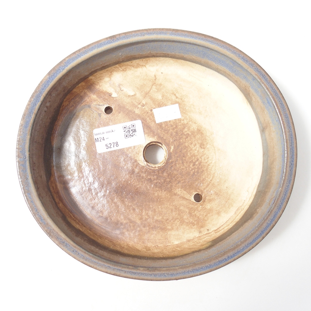 Bonsaischale aus Keramik 21 x 19 x 5 cm, Farbe blau