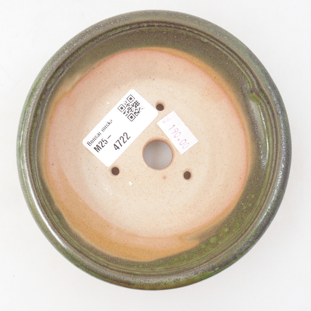 Bonsaischale aus Keramik 13,5 x 13,5 x 5 cm, grün