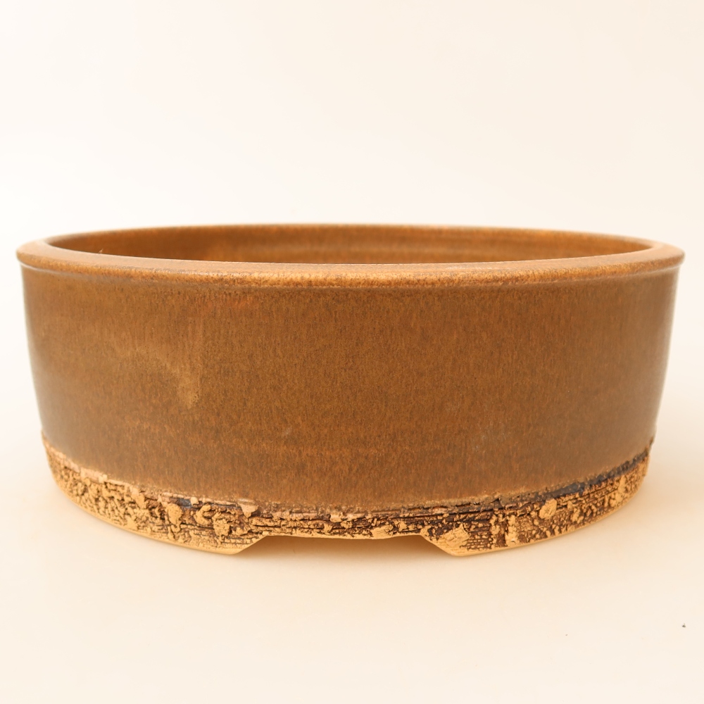 Keramik-Bonsai-Schale 24 x 24 x 8,5 cm, Farbe: braun