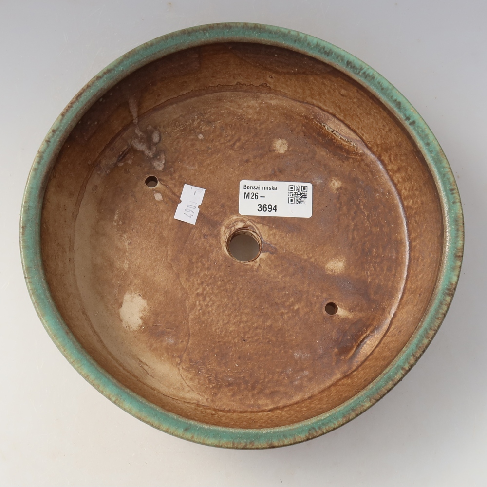 Bonsaischale aus Keramik 21,5 x 21,5 x 6 cm, grün