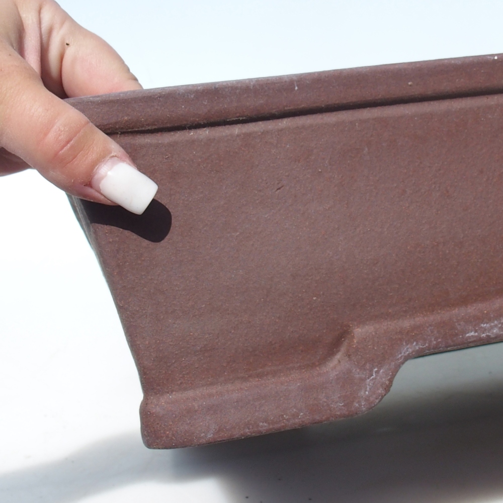 Bonsaischale 40 x 32,5 x 10,5 cm Birke braun