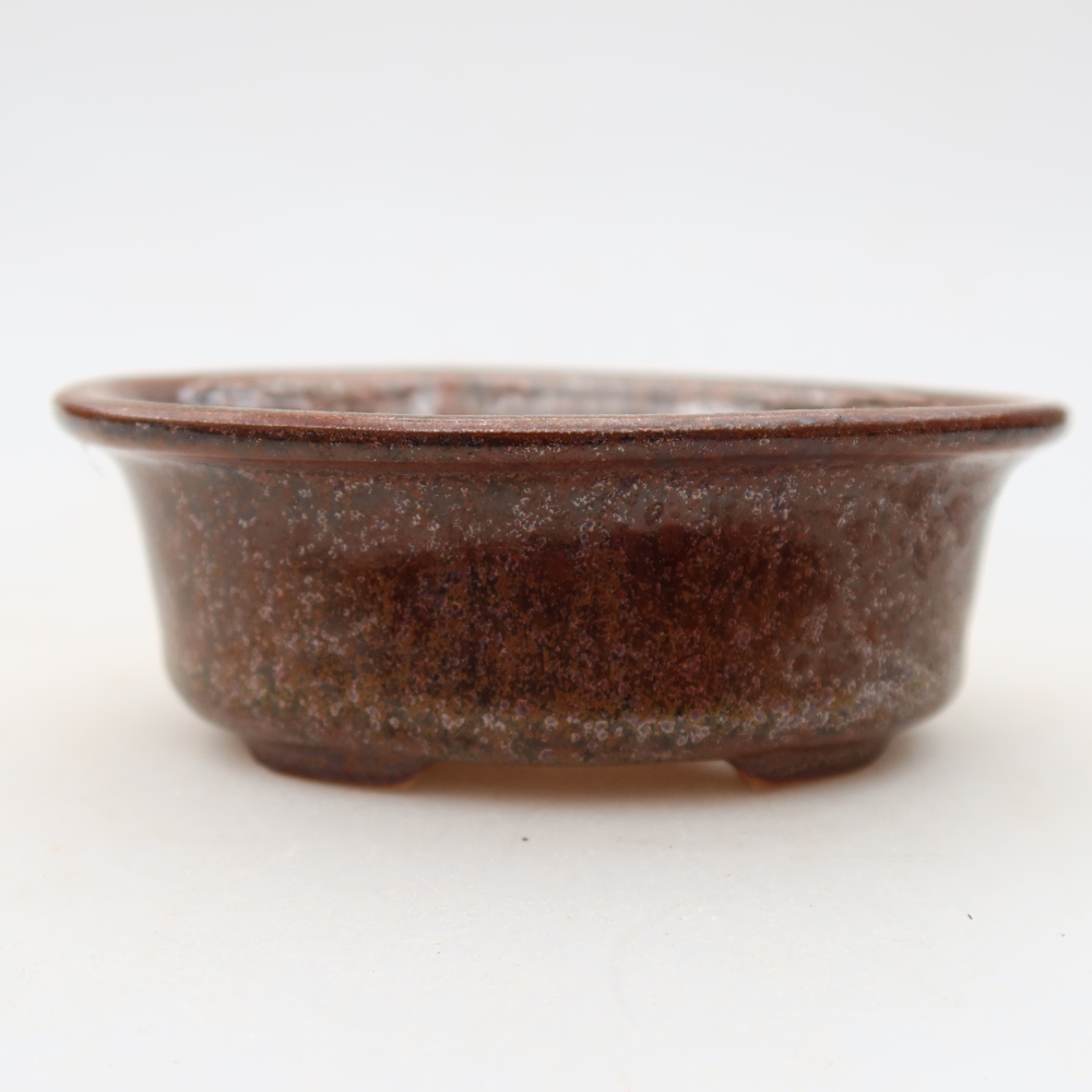 Keramik-Bonsai-Schale, 9,5 × 6,5 × 3 cm, Farbe: braun