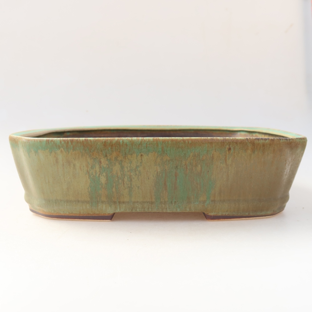 Keramik-Bonsai-Schale 25 x 21 x 6,5 cm, Farbe: grün